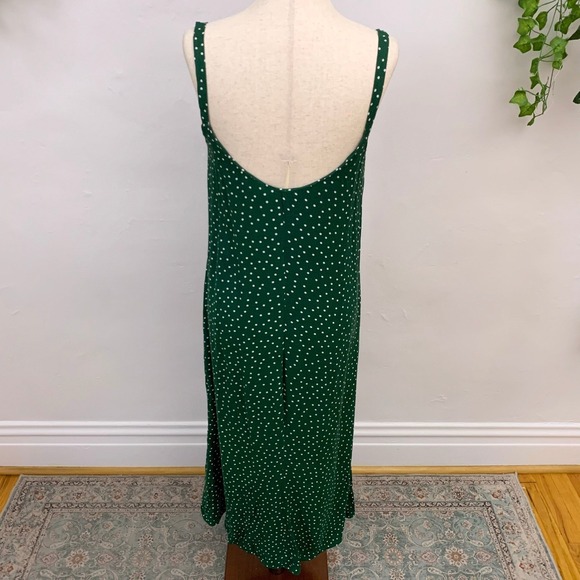 Reformation Avalon Green Polka Dot‎ Midi Dress Size 10 - Picture 5 of 7